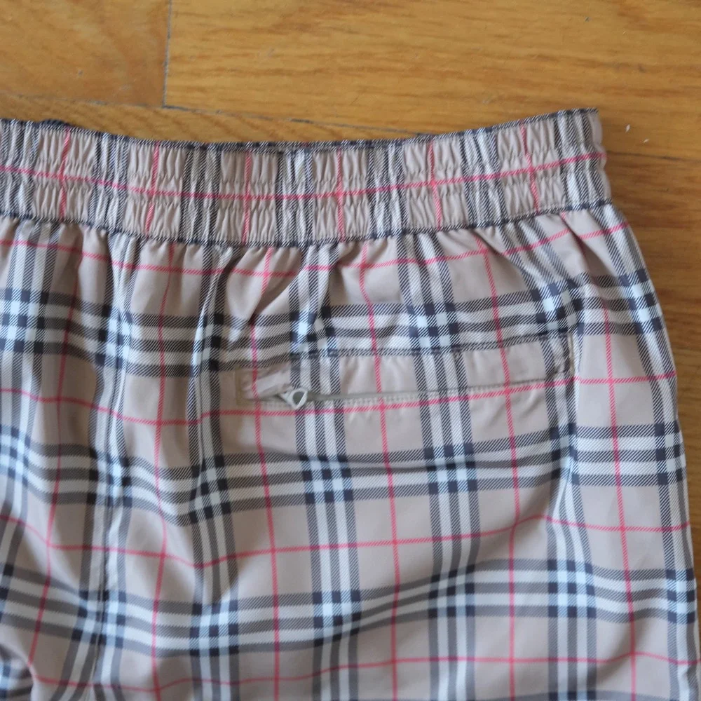 Burberry Swim Shorts Mens Tan Vintage Check Designer Large Trunks